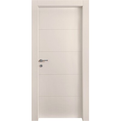 דלת פנים נגד מים פולימרית עם 4 חריטות לרוחב בצבע שמנת  דלת פנים נגד מים פולימרית עם 4 חריטות לרוחב בצבע שמנת