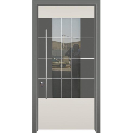 דלת חוץ מודרנית עם חלון 